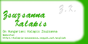 zsuzsanna kalapis business card